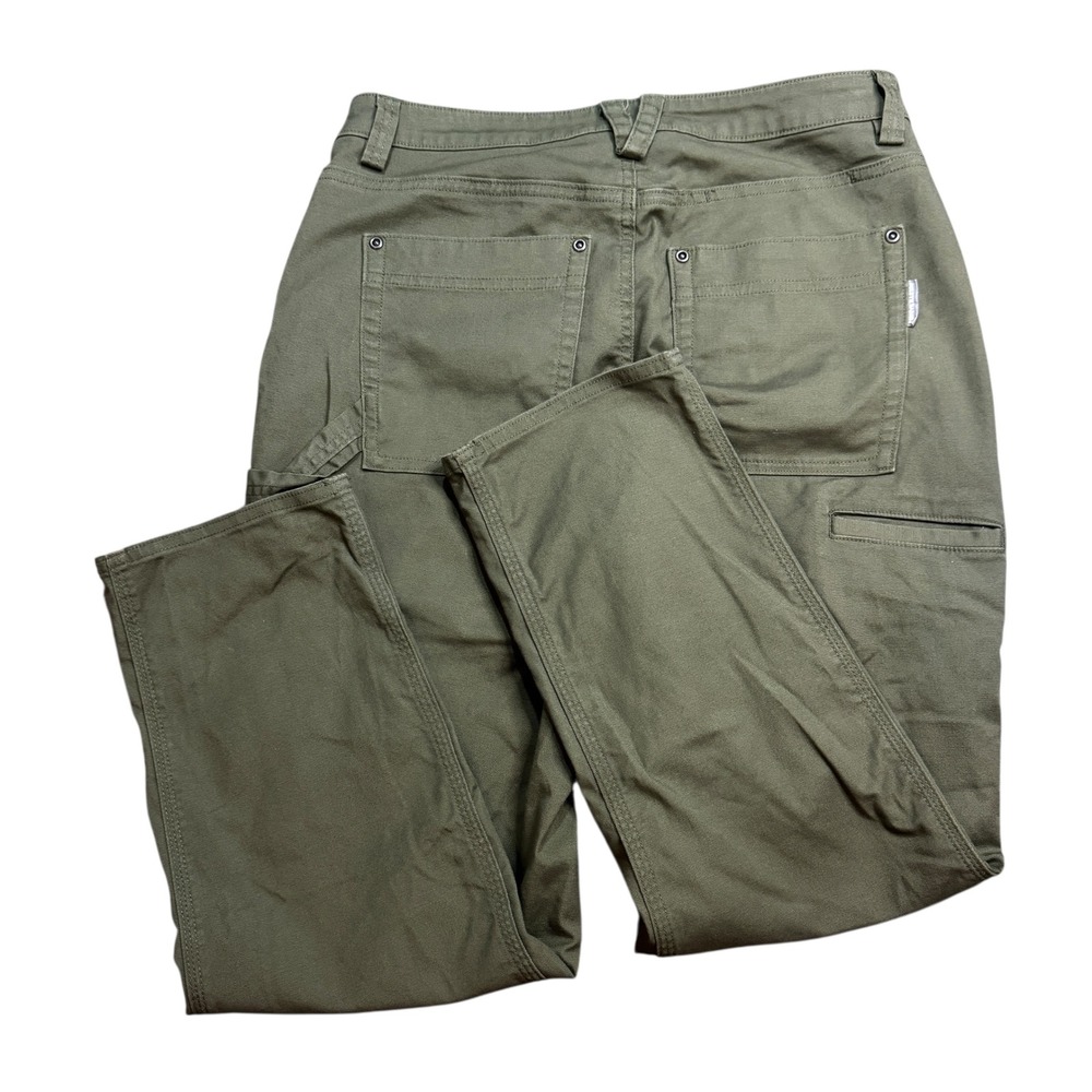 Duluth Trading Co Womens Size 8 Work Utility Pants Olive Green‎ Cotton Blend - Picture 9 of 9